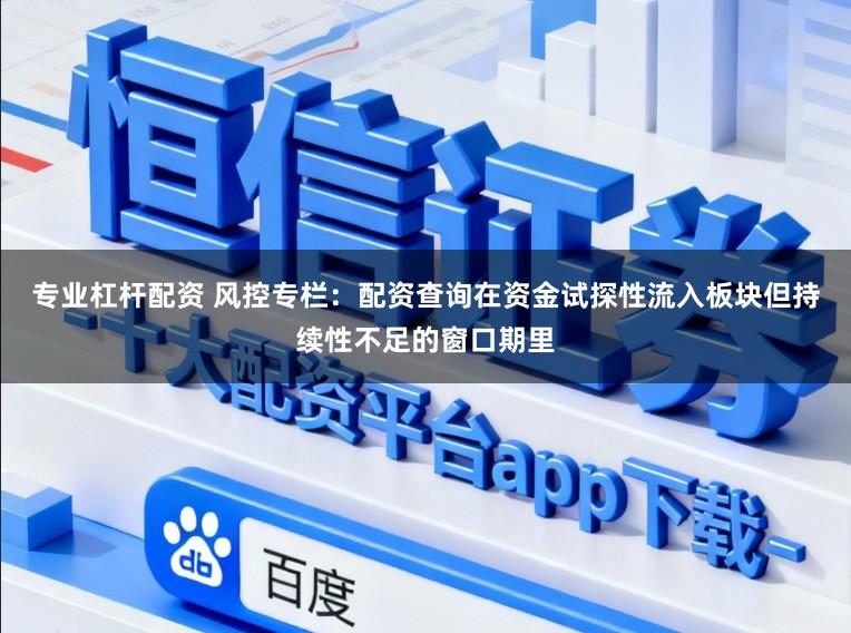 专业杠杆配资 风控专栏：配资查询在资金试探性流入板块但持续性不足的窗口期里